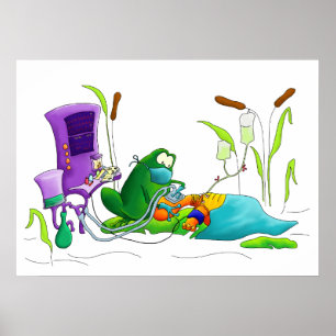 Anestesi Frog Art Skriv ut Poster