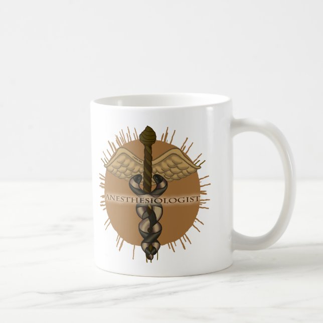 Anestesiläkare Caduceus Kaffemugg (Höger)