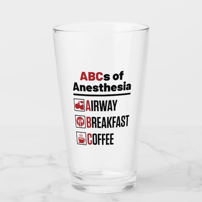 Anestesiolog Anestesiologi Doktor Nurse Funny Glaskopp (Framsida)