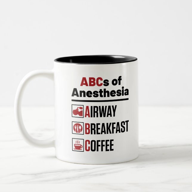 Anestesiolog Anestesiologi Doktor Nurse Funny Två-Tonad Mugg (Vänster)