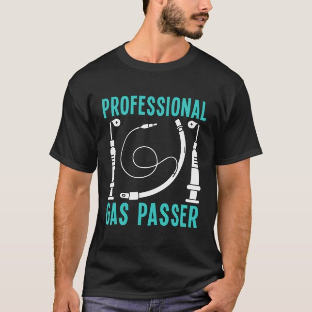 Anestesiolog Anestesiologi Professionell Gas P T Shirt (Framsida)
