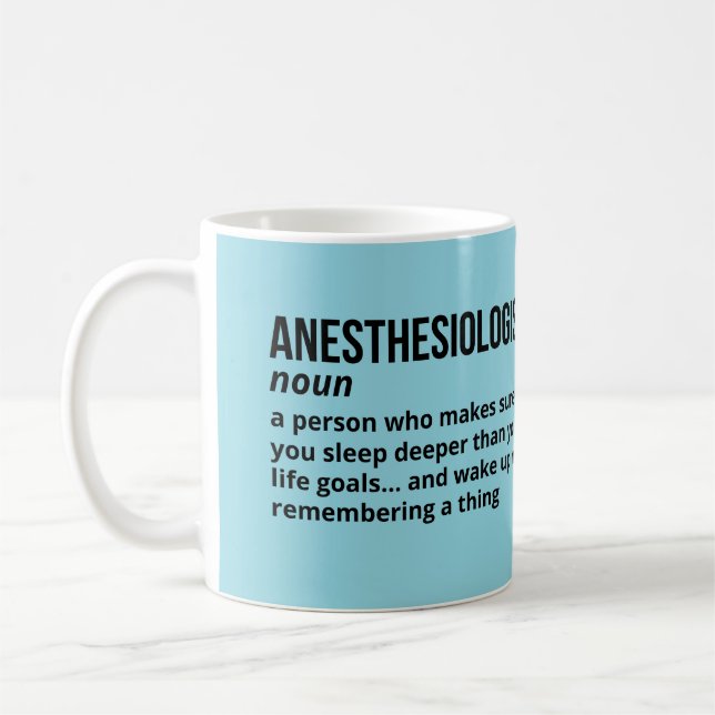 Anestesiolog Coffee Mugg - funny definition (Vänster)