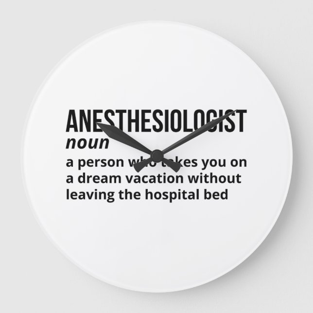 Anestesiolog Definition - Doktor Gift Stor Klocka (Framsida)