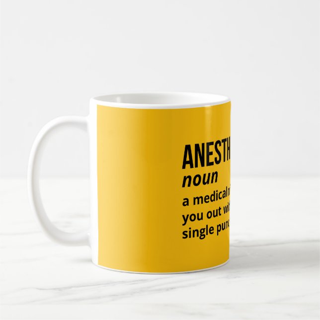 Anestesiolog Definition - Medicinsk Humor Kaffemugg (Vänster)