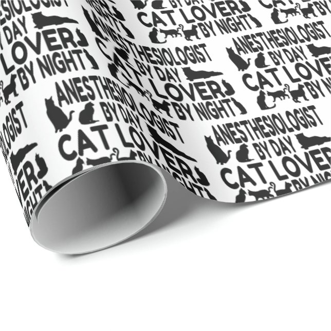 Anestesiolog Kärlek Cats Presentpapper (Rullad Hörn)