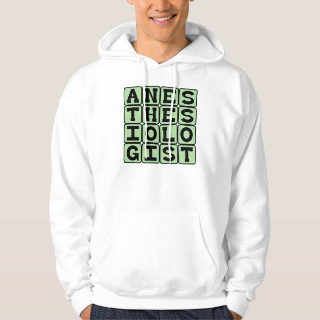 Anestesiolog, specialist på operationsförberedelse sweatshirt med luva (Framsida)