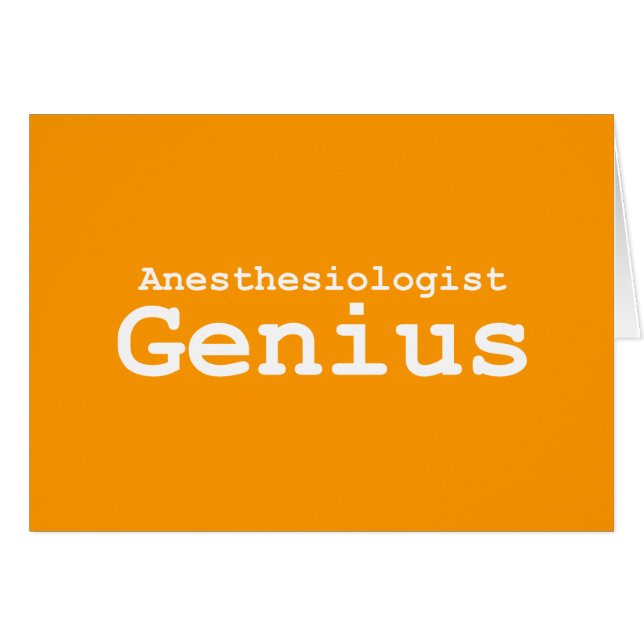Anestesiologen Genius Gifts Hälsningskort (Framsidan Horizontal)
