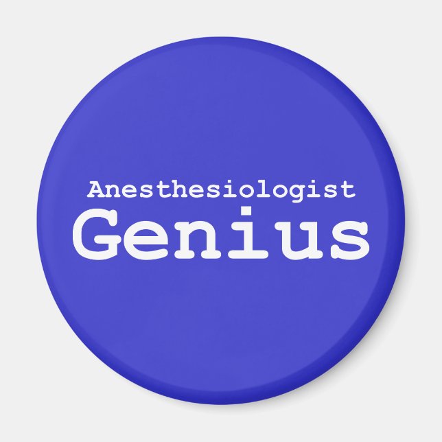 Anestesiologen Genius Gifts Magnet (Framsidan)