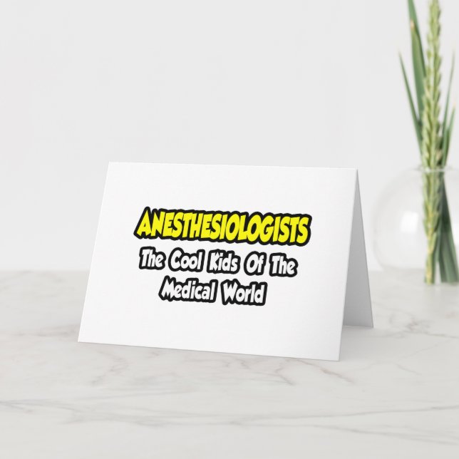 Anestesiologer... Coola Kids of Med World Kort (Framsida)