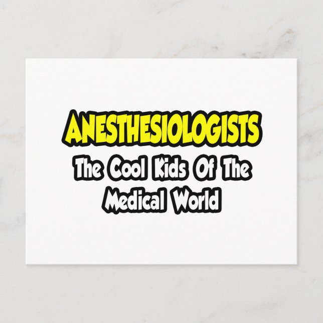 Anestesiologer... Coola Kids of Med World Vykort (Framsida)