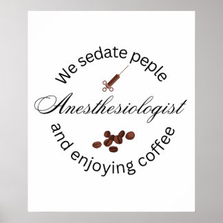 Anestesiologer kaffe älskare poster