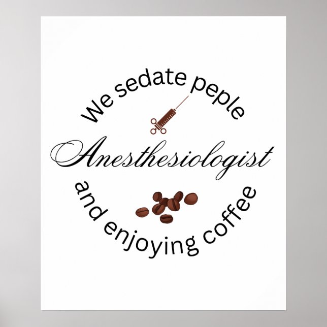 Anestesiologer kaffe älskare poster (Framsidan)