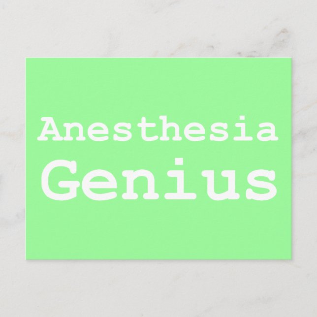 Anesthesia Genius Gifts Vykort (Framsida)