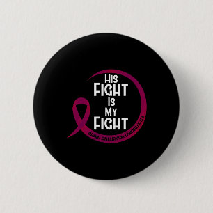 Aneurysm Awareness Burgundy Ribbon Hans Fight är m Knapp