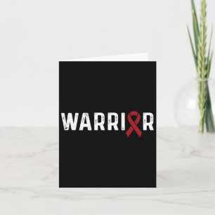 Aneurysm Awareness Burgundy Ribbon Warrior Kort