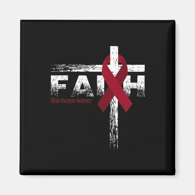 Aneurysm Awareness Christian Faith and Kor Magnet (Framsidan)