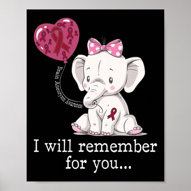 Aneurysm Awareness Elephant Poster (Framsidan)