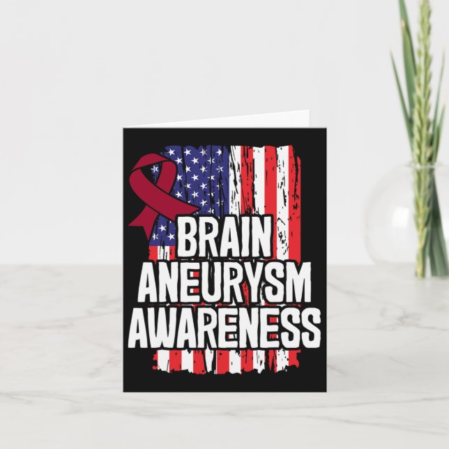 Aneurysm Awareness Ribbon Kort (Framsida)