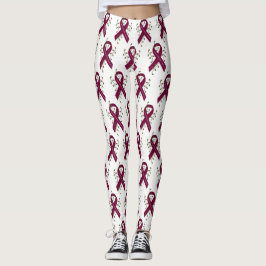 Aneurysm Awareness Ribbon Leggings