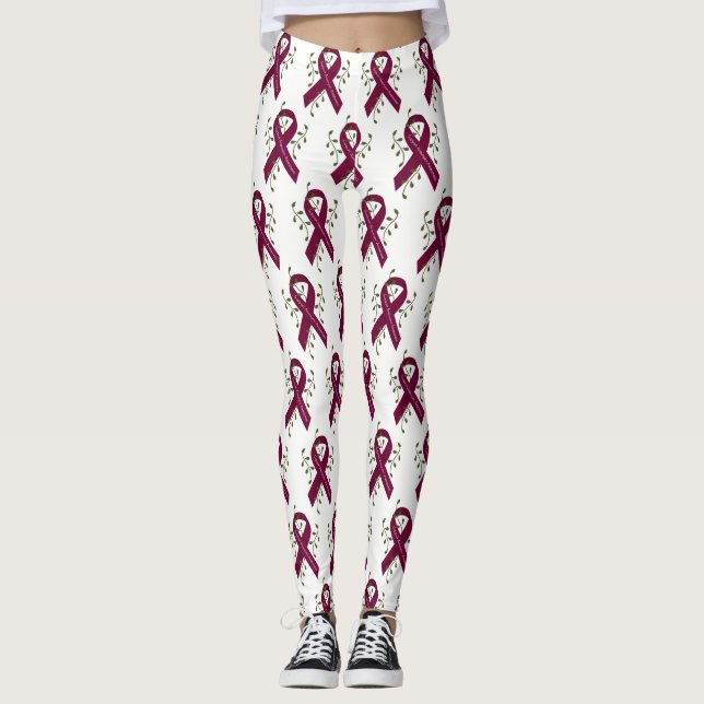 Aneurysm Awareness Ribbon Leggings (Framsida)