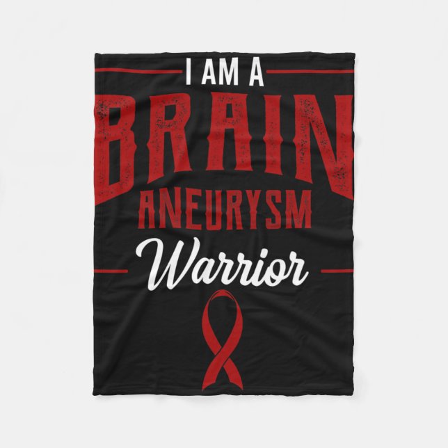 Aneurysm Awareness Supporter Intracranial Warrior Fleecefilt (Framsidan)