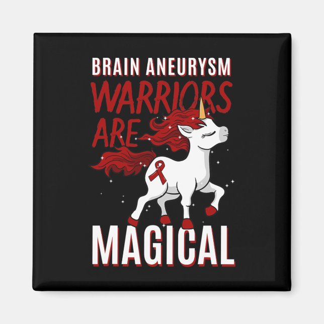 Aneurysm Awareness Unicorn Supporter Intracranial Magnet (Framsidan)