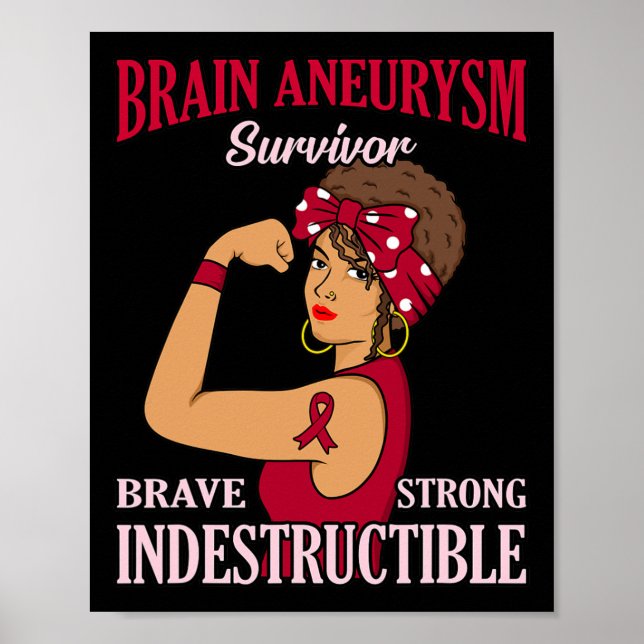 Aneurysm Survivor Awareness Månad Supporter Graphi Poster (Framsidan)