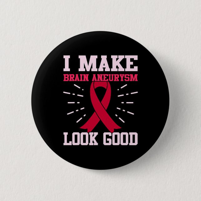 Aneurysm Titta på Bra Awareness Month Support Grap Knapp (Framsida)