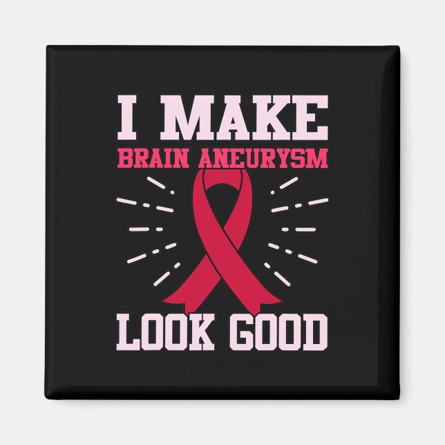 Aneurysm Titta på Bra Awareness Month Support Grap Magnet (Framsidan)
