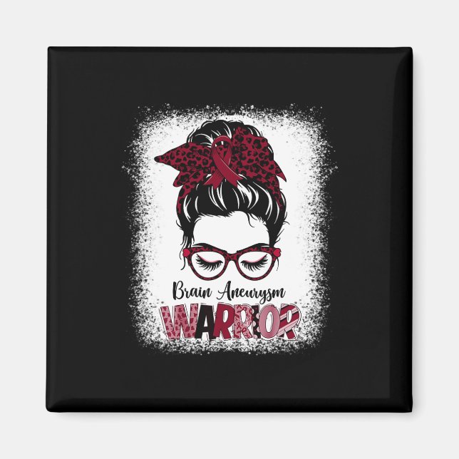 Aneurysm Warrior Month Burgundy Ribbon Magnet (Framsidan)