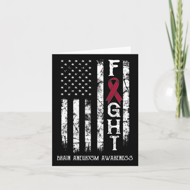 Aneurysm Warrior US Flagga Kort (Framsida)