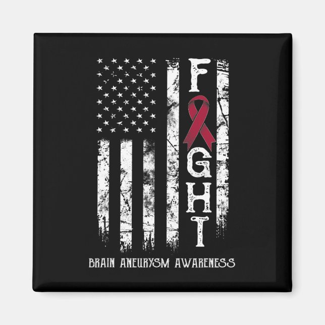 Aneurysm Warrior US Flagga Magnet (Framsidan)