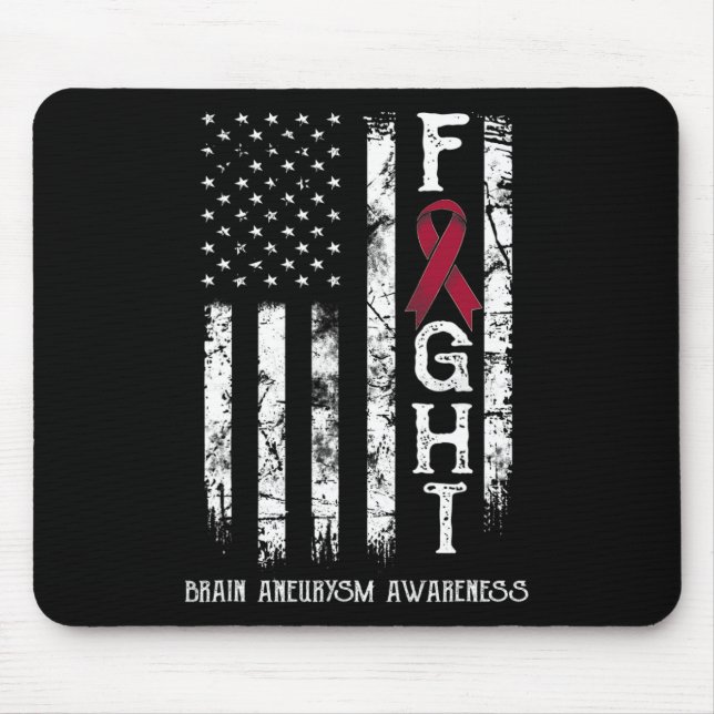 Aneurysm Warrior US Flagga Musmatta (Framsidan)