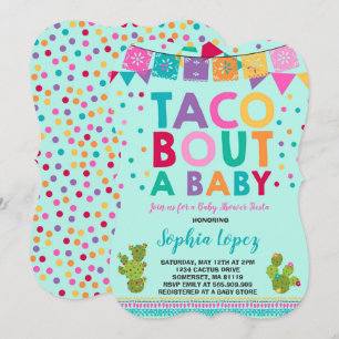 Anfall för Taco för Fiestababy showerinbjudan en Inbjudningar