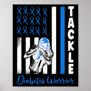 Anfall mot Flagga mot diabetes typ 1-anfall Poster