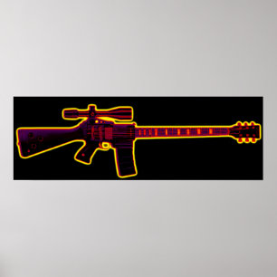 Anfallgitarr Blacklight Poster