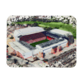 Anfield Stadium Liverpool - Artistic Watercolour Magnet
