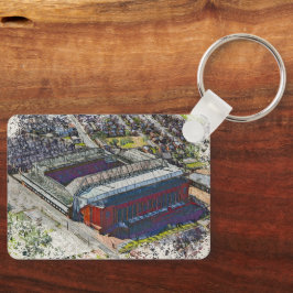 Anfield Stadium Liverpool - Artistic Watercolour Nyckelring