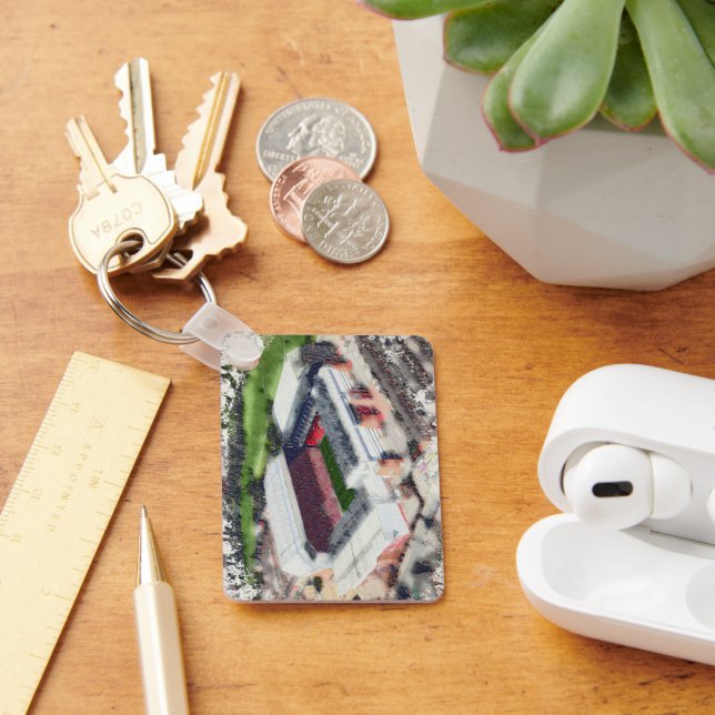 Anfield Stadium Liverpool - Artistic Watercolour Nyckelring (Skrivbord)