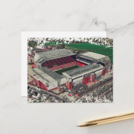 Anfield Stadium Liverpool - Artistic Watercolour Vykort