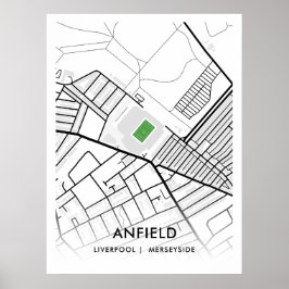 Anfield Stadium White Poster - Liverpools hem