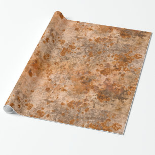 Anfrätt metall som slår in papper presentpapper