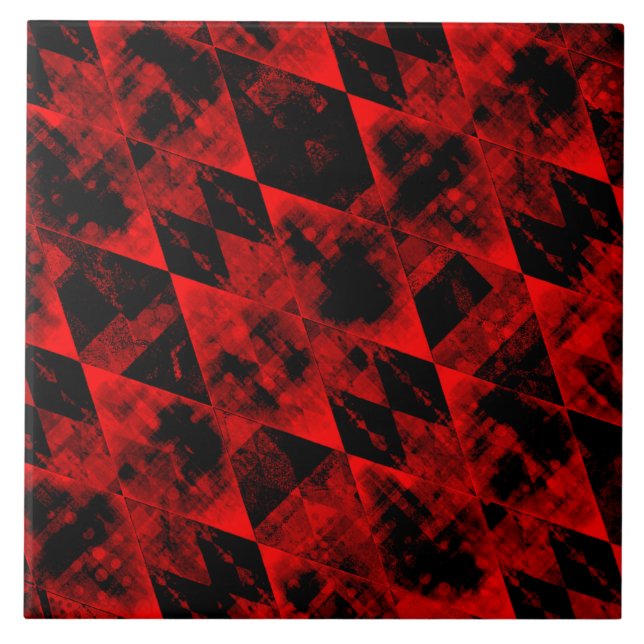 ANFREW 1 Erratic Red and Black Diamond  Kakelplatta (Framsidan)