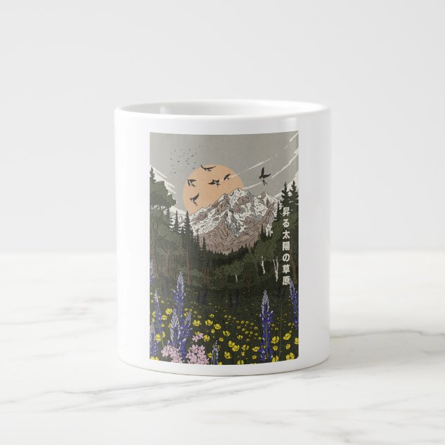 Äng av den uppgående solen jumbo mugg (Framsidan)