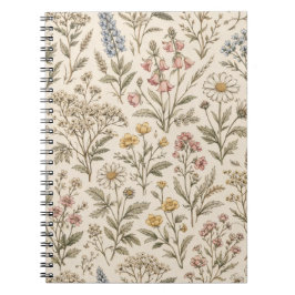 Äng Botanica – Vintage Vildblomma Anteckningsbok