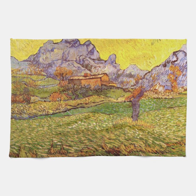 Äng i bergen av Vincent van Gogh Kökshandduk (Horisontell)