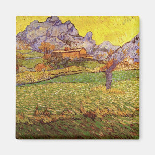 Äng i bergen av Vincent van Gogh Magnet