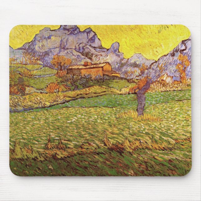 Äng i bergen av Vincent van Gogh Musmatta (Framsidan)