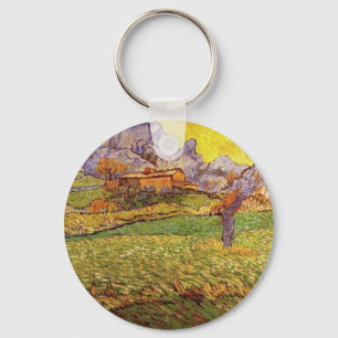 Äng i bergen av Vincent van Gogh Nyckelring