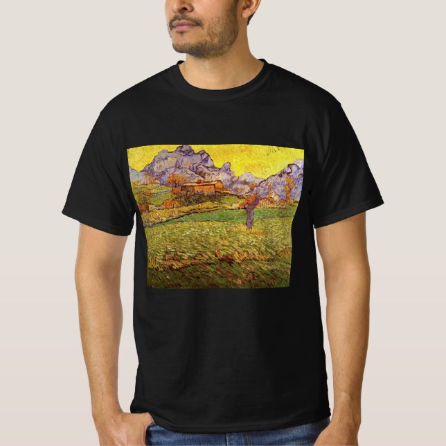 Äng i bergen av Vincent van Gogh T Shirt (Framsida)